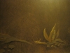 detail of chinoiserie wall in metallic paints