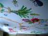 detail of chinoiserie master bedroom ceiling mural