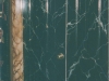 detail of faux marble doors